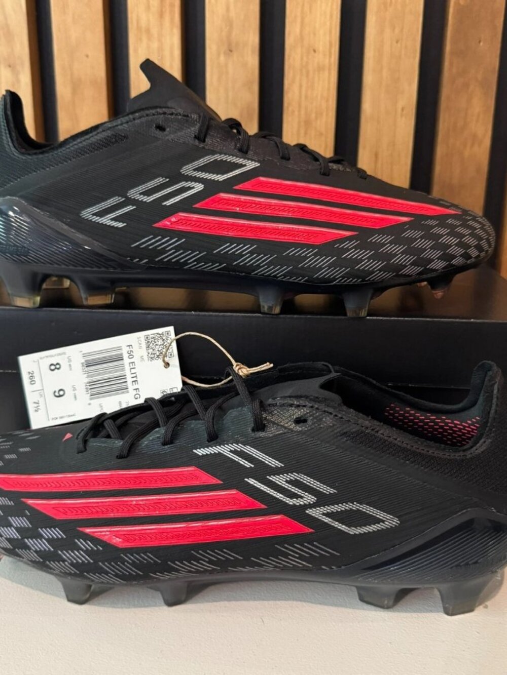 adidas F50 Elite FG Immortal DNA Pk JS4157 Black Red Womens Size 9 / Mens Size 8